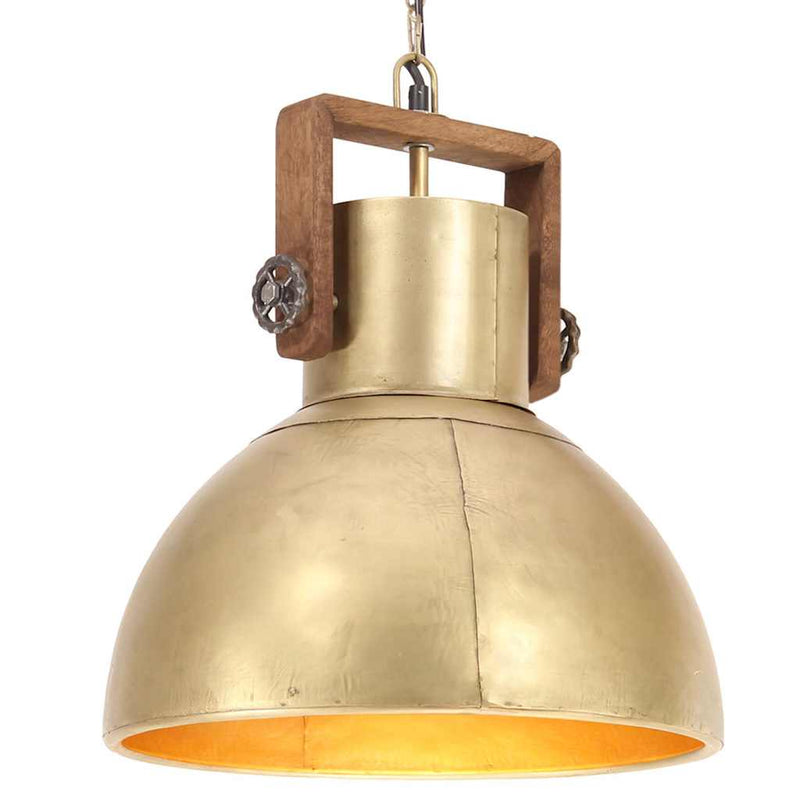Vidaxl Lampada sospesa industriale intorno a 25 W E27 40 cm Ottone