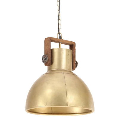 Vidaxl Lampada sospesa industriale intorno a 25 W E27 40 cm Ottone