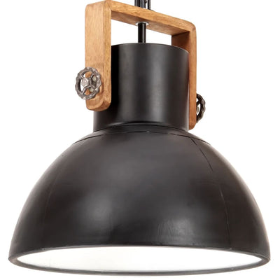Vidaxl Lampada sospesa industriale intorno a 25 W E27 40 cm nero