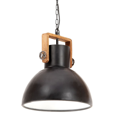 Vidaxl Lampada sospesa industriale intorno a 25 W E27 40 cm nero