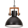 Vidaxl Lámpara colgante industrial alrededor de 25 W E27 30 cm Negro