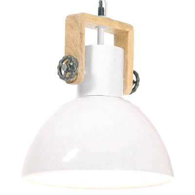 Vidaxl Lampada sospesa industriale intorno a 25 W E27 30 cm bianco