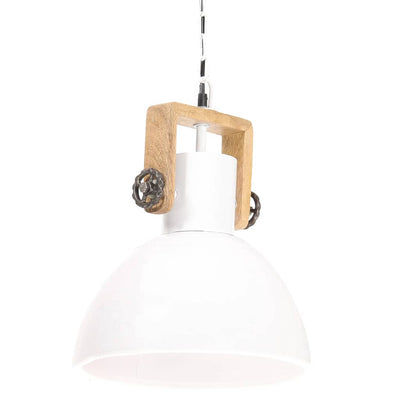 Vidaxl Lampada sospesa industriale intorno a 25 W E27 30 cm bianco