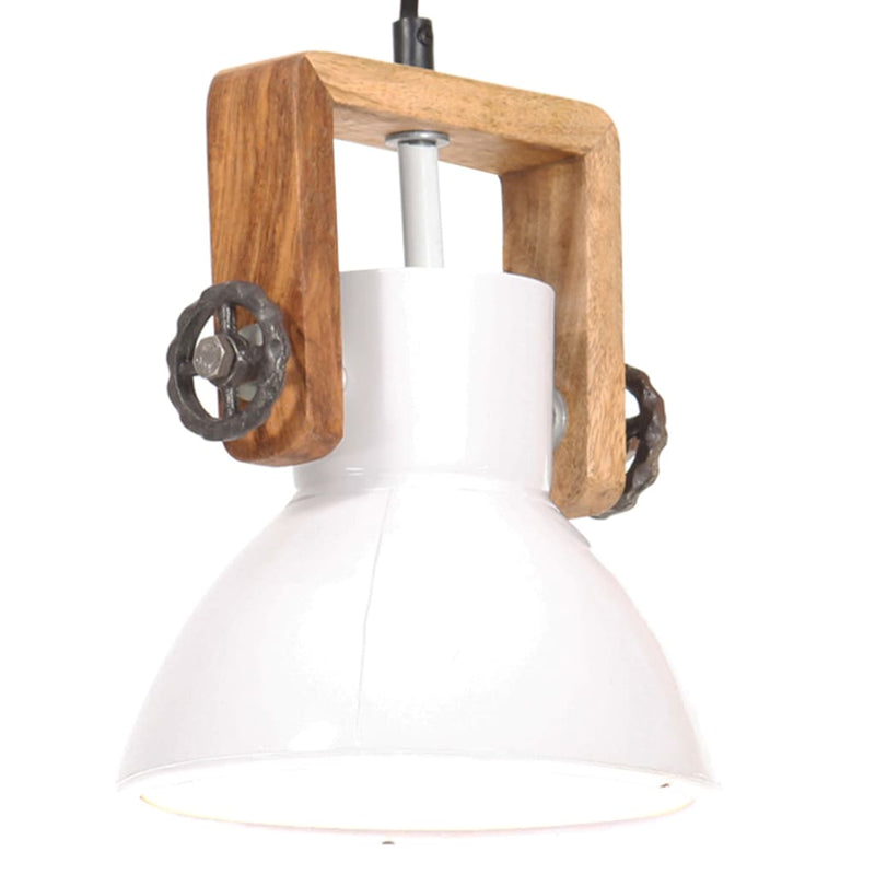 Vidaxl Lampada sospesa industriale intorno a 25 W E27 19 cm bianco
