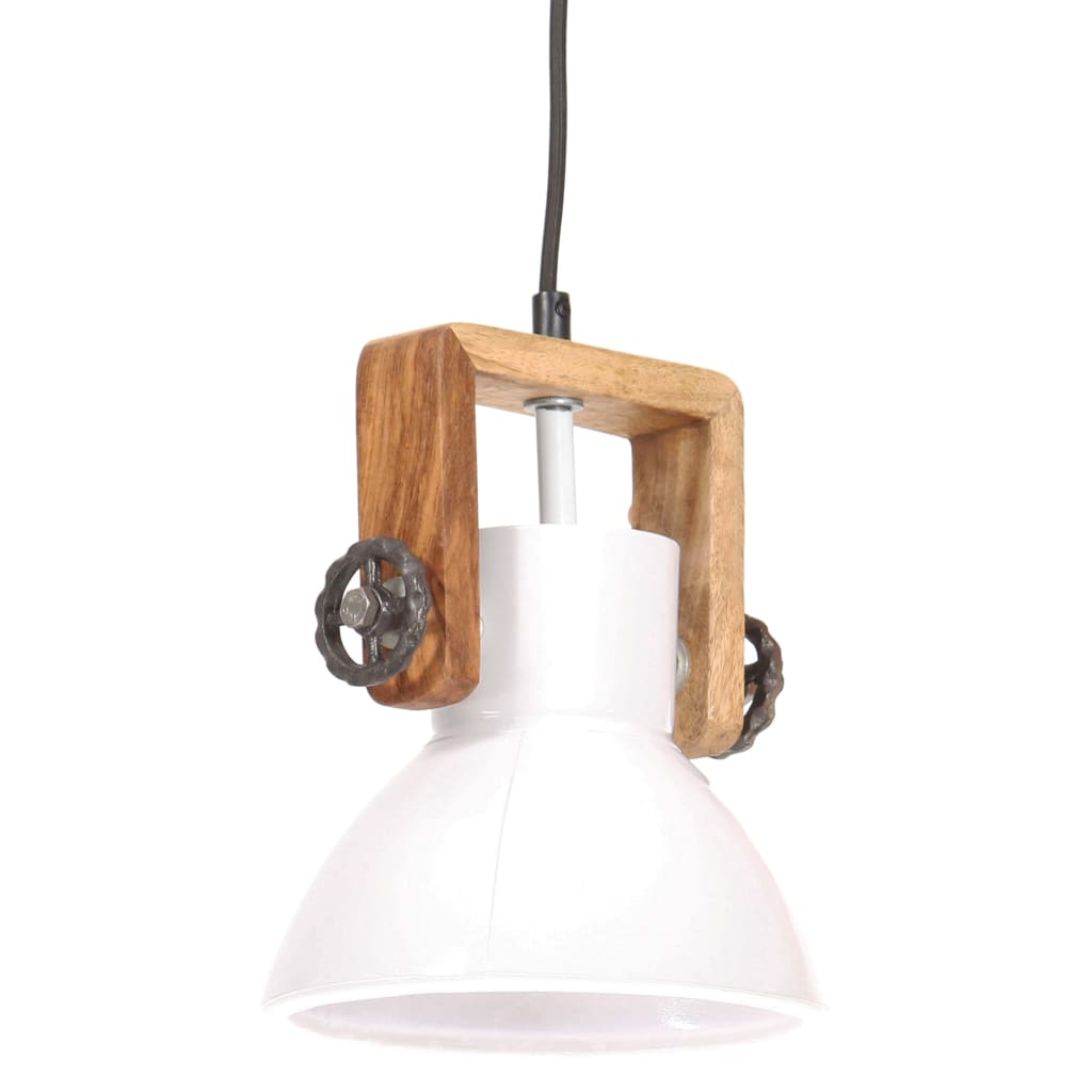 Vidaxl Lampada sospesa industriale intorno a 25 W E27 19 cm bianco