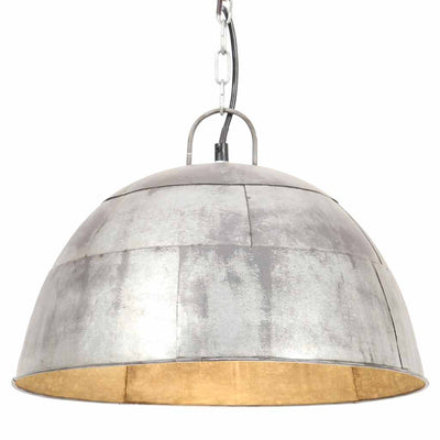 Vidaxl Lampada sospesa Vintage Industrial Round 25 W E27 41 cm di colore argento