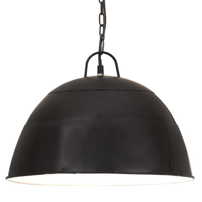 Vidaxl Lampada sospesa Vintage Industrial Round 25 W E27 41 cm nero