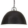 Vidaxl Lampada sospesa Vintage Industrial Round 25 W E27 41 cm nero