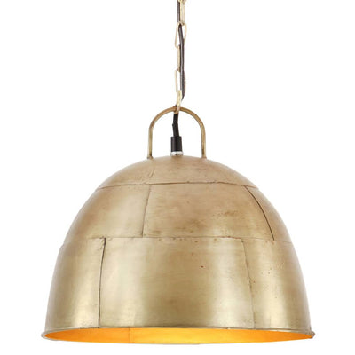 Vidaxl Lampada sospesa Vintage Industrial Round 25 W E27 31 cm Ottone