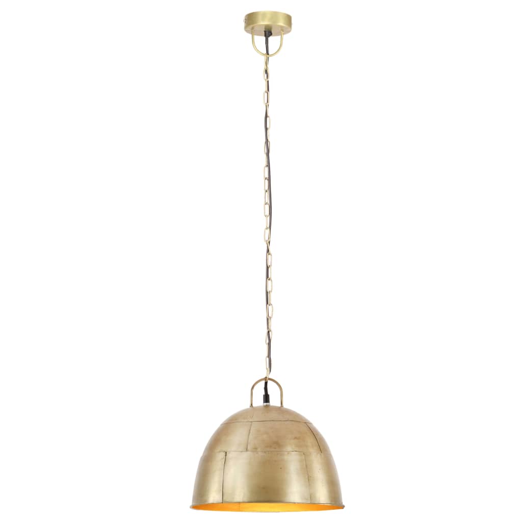 Vidaxl Lampada sospesa Vintage Industrial Round 25 W E27 31 cm Ottone