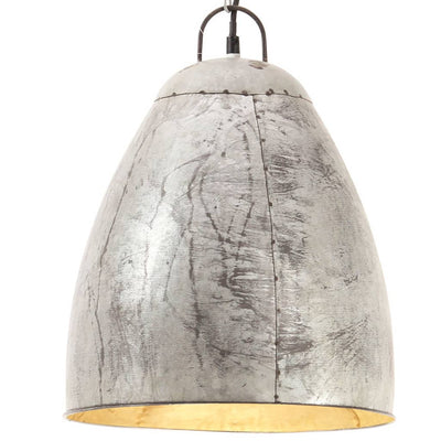 Vidaxl Lampada sospesa industriale intorno a 25 W E27 32 cm di colore argento