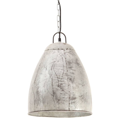 Vidaxl Lampada sospesa industriale intorno a 25 W E27 32 cm di colore argento