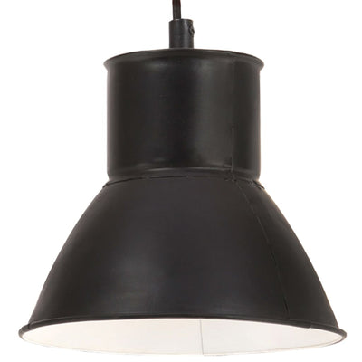 Lampada sospesa Vidaxl intorno a 25 W e27 17 cm nero