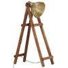 Vidaxl vloerlamp e27 massief mangohout messingkleurig