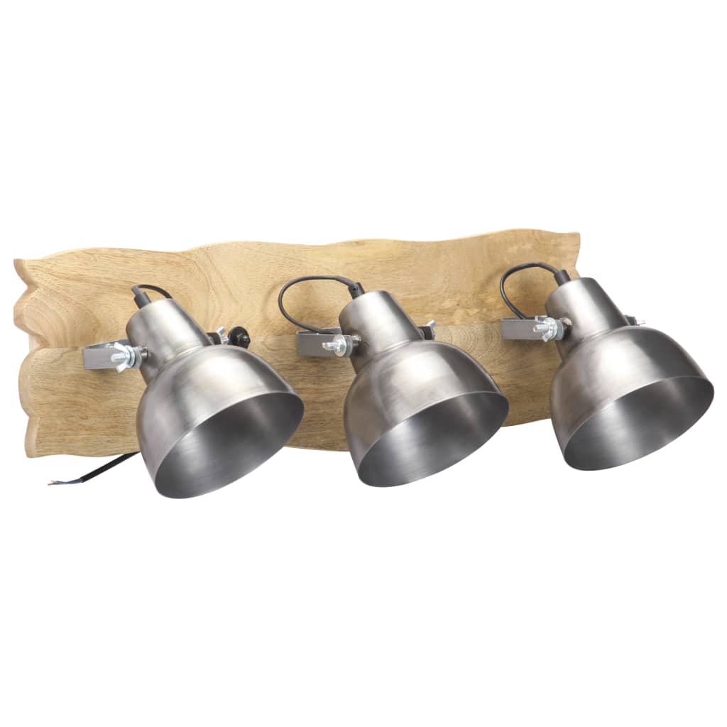 Vidaxl Wall Lamp Industrial E27 68x23 cm MANGOHOUT Silver Coloted