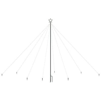 Vidaxl kerstboomverlichting waterval binnen buiten 576 led's 3,6 m