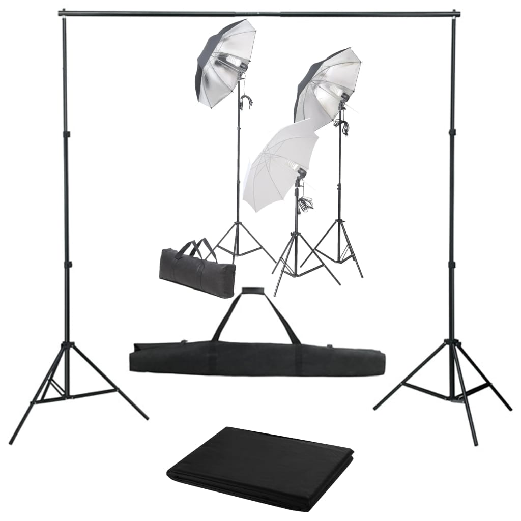 Vidaxl Photo Studio Set con set di illuminazione e sfondo