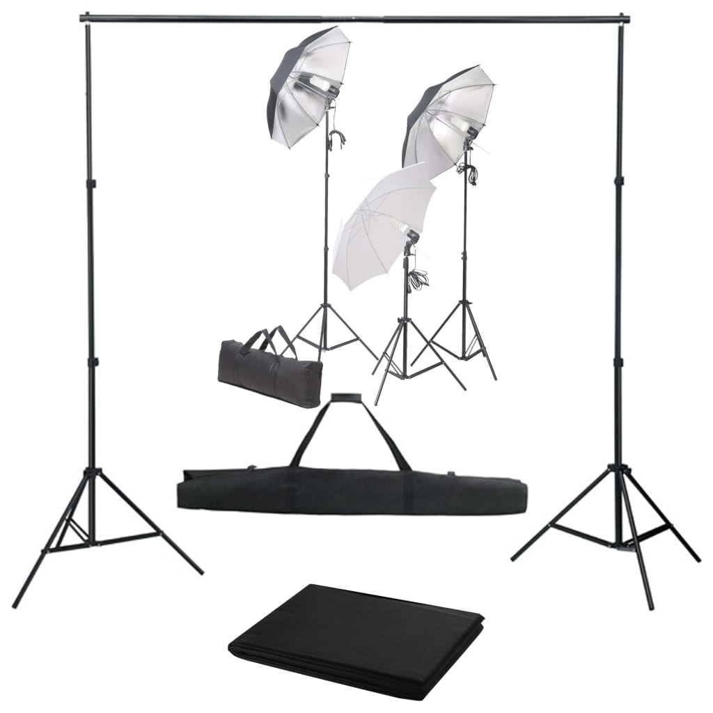 Vidaxl Photo Studio Set con set di illuminazione e sfondo