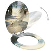 Vidaxl toiletbril met soft-close deksel strand mdf