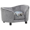 Vidaxl Dog Bank 69x49x40 cm peluche gris