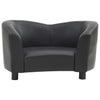 Vidaxl Dog Bank 67x41x39 cm de cuero artificial negro