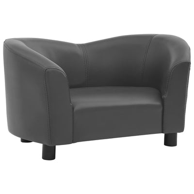 Vidaxl Dog Bank 67x41x39 cm de cuero artificial gris