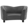 Vidaxl Dog Bank 67x41x39 cm de cuero artificial gris