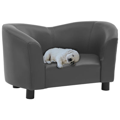 Vidaxl Dog Bank 67x41x39 cm in pelle artificiale grigio