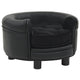 Vidaxl Dog Bank 48x48x32 Cm Plush and artificial leather Black