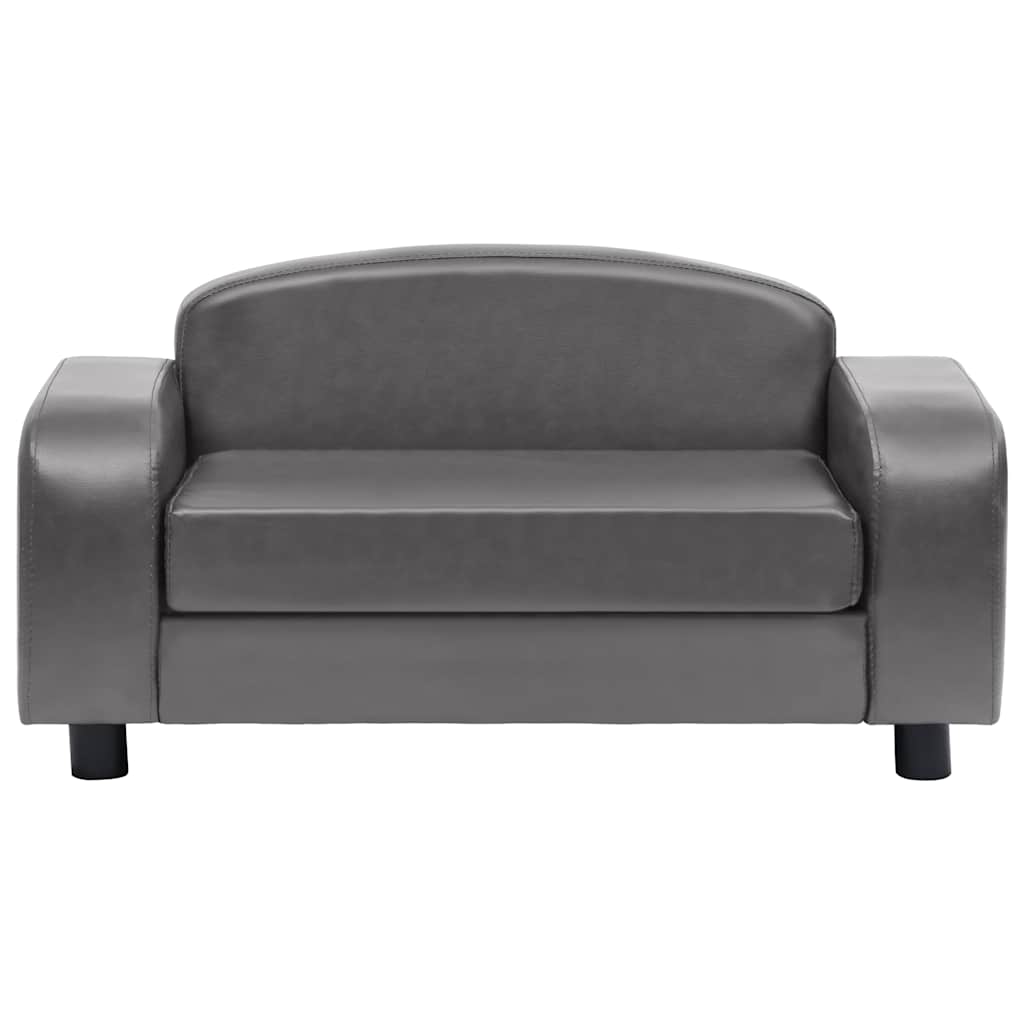Vidaxl Dog Bank 80x50x40 cm de cuero artificial gris