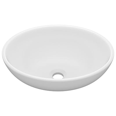 Vidaxl Washbasin ovale 40x33 cm tappetino in ceramica