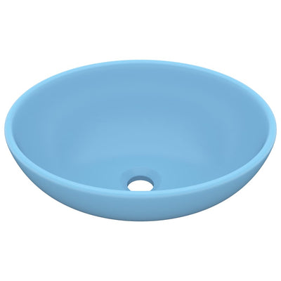 Vidaxl Washbasin ovale 40x33 cm in ceramica azzurra