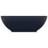 Vidaxl Washbasin ovale 40x33 cm ceramica matto blu scuro
