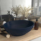 Vidaxl Washbasin Oval 40x33 cm Cerámico Matt Blue oscuro