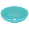 Vidaxl wastafel ovaal 40x33 cm keramiek mat lichtgroen
