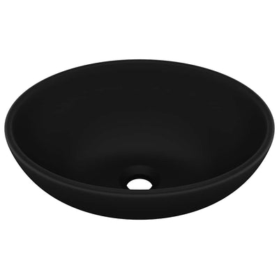 Vidaxl Washbasin ovale 40x33 cm ceramico opaco nero