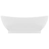 Vidaxl wastafel met overloop ovaal 58,5x39 cm keramiek matwit