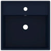 Lavabo Vidaxx con troppopieno quadrato 41x41 cm in ceramica blu scuro opaco