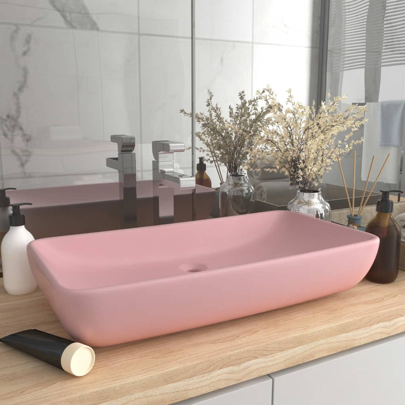 Vidaxl Washbasin Rectangular 71x38 cm de cerámica Matpown