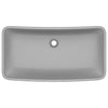 Vidaxl wastafel rechthoekig 71x38 cm keramiek mat lichtgrijs