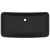 Vidaxl wastafel rechthoekig 71x38 cm keramiek matzwart
