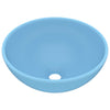 Vidaxl Washbasin Round 32.5x14 cm Ceramico Matt Blu chiaro