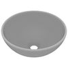 Vidaxl wastafel rond 32,5x14 cm keramiek mat lichtgrijs