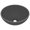 Vidaxl wastafel rond 32,5x14 cm keramiek mat donkergrijs