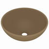 Vidaxl wastafel rond 32,5x14 cm keramiek matcrème