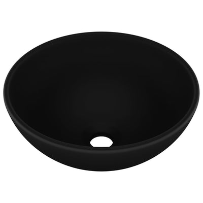 Vidaxl Washbasin Ronda 32.5x14 cm Cerámico mate negro