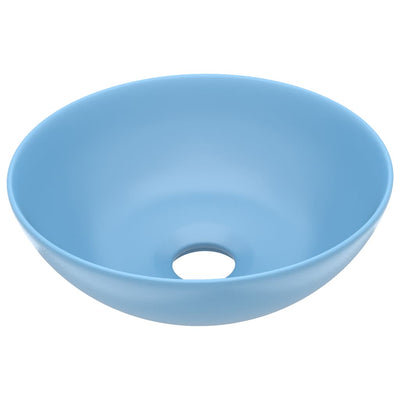 Vidaxl Washbasin Cerámica redonda azul