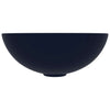 Vidaxl wastafel rond keramiek donkerblauw