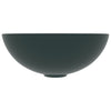 Vidaxl Washbasin Cerámico redondo verde oscuro