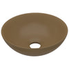 Vidaxl Washbasin Matcream de cerámica redonda